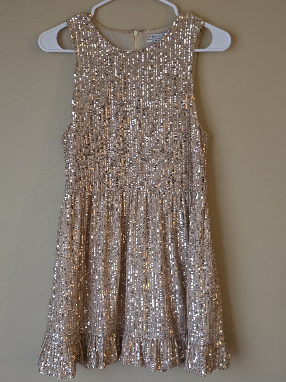 Urban Outfitters Gold Sequin Party Dress Size Small